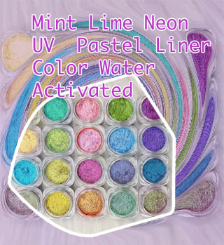 Neon water activated eyeliner